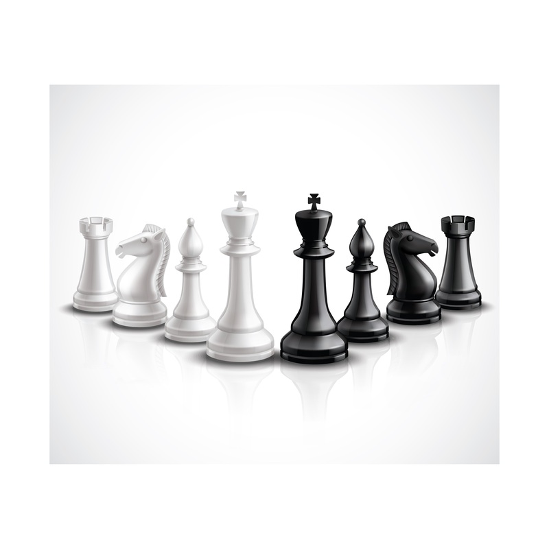 Chess:  Reflection Chess Mural        –   Removable Wall   Adhesive Decal