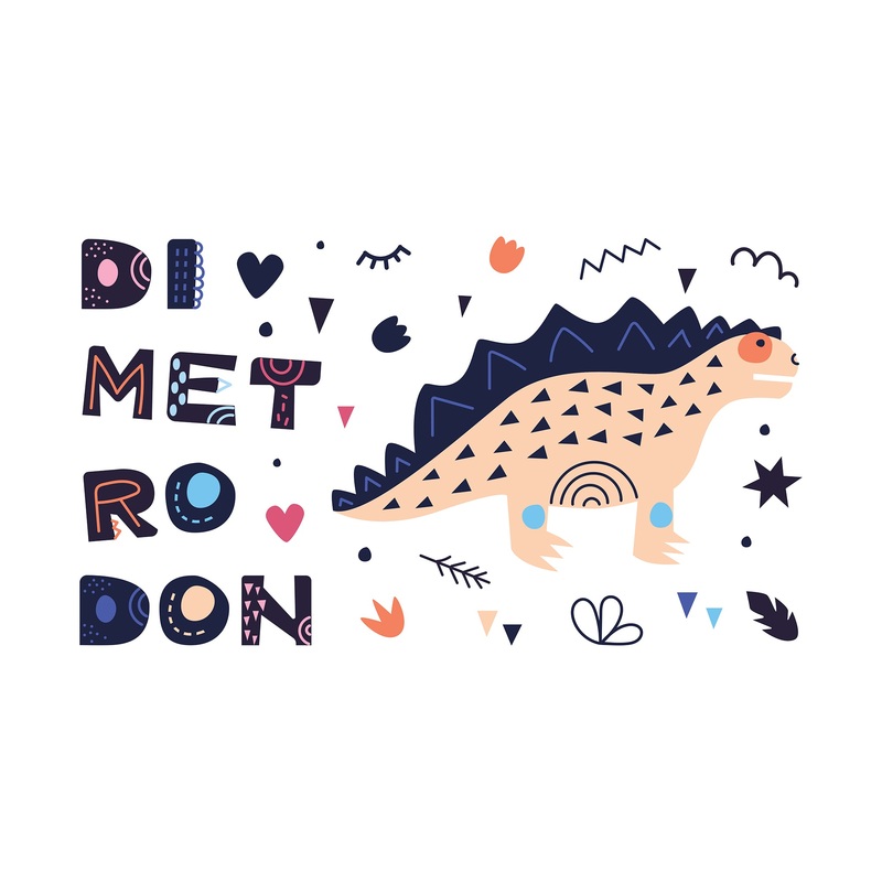 Dinosaurs: Dimetrodon Icon        –   Removable Wall   Adhesive Decal