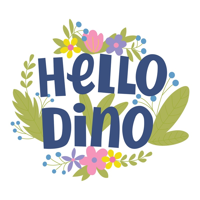 Dinosaurs:  Hello Dino Icon        –   Removable Wall   Adhesive Decal