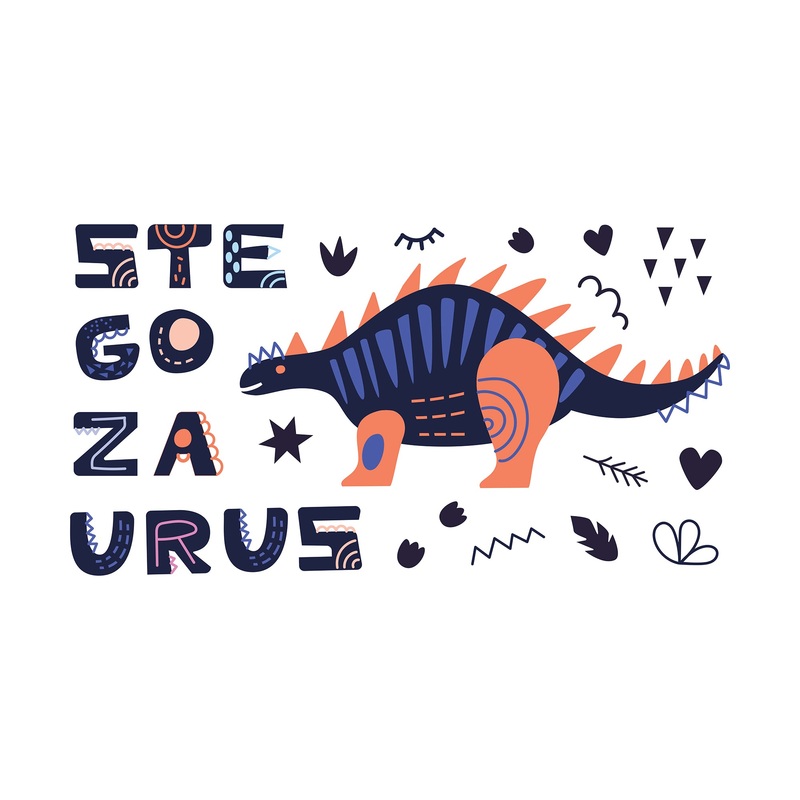 Dinosaurs: Stegosaurus Icon        –   Removable Wall   Adhesive Decal