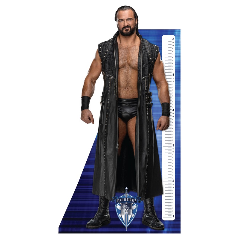 Drew McIntyre – Growth Chart – Official WWE – Reusable Vinyl Wall Decal