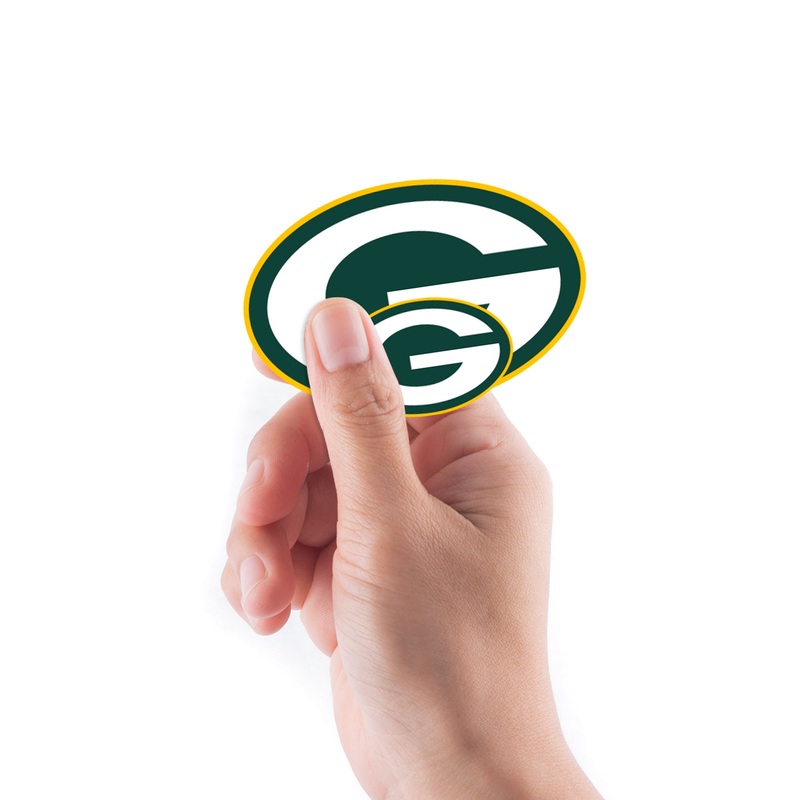 Green Bay Packers – 5 Logo Minis (Mixed Sizes) – Official NFL – Reusable Vinyl Decals