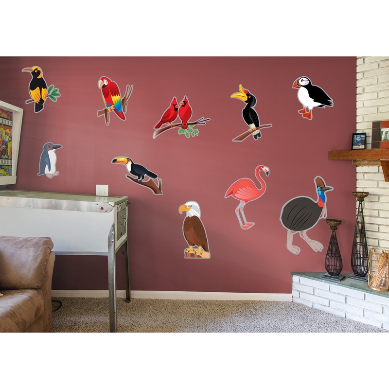 Jungle:  Birds Collection        –   Removable Wall   Adhesive Decal