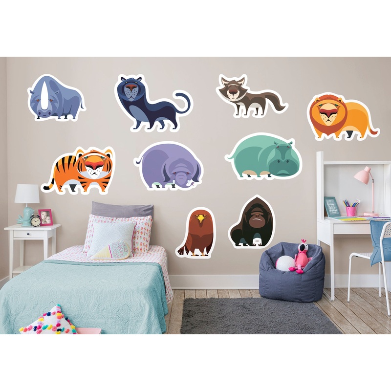 Jungle:  Color Block Collection        –   Removable Wall   Adhesive Decal