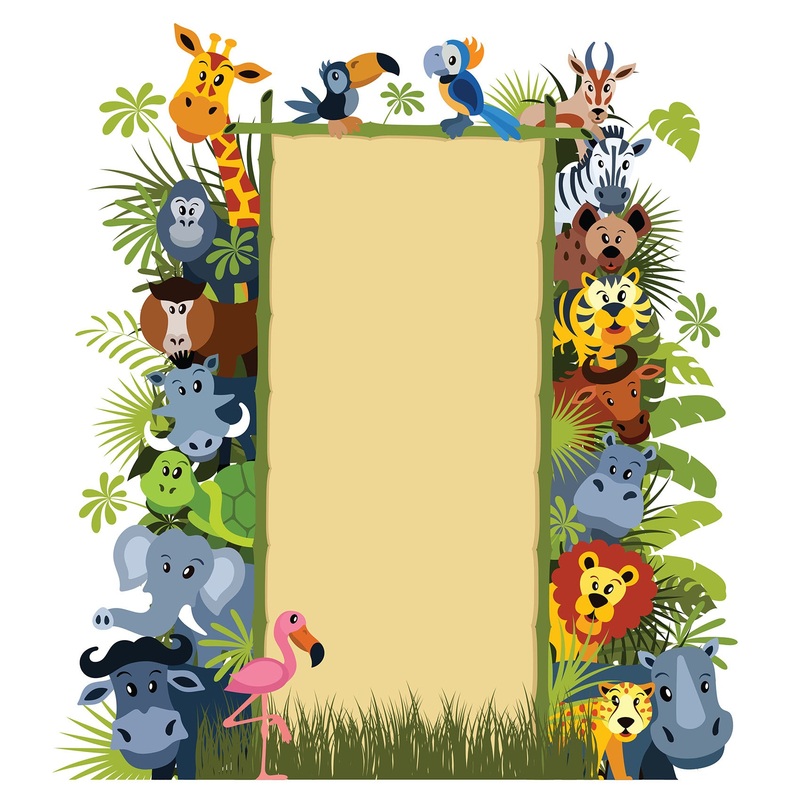 Jungle:  Family Dry Erase        –   Removable Wall   Adhesive Decal