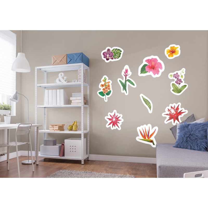Jungle:  Flower Collection        –   Removable Wall   Adhesive Decal