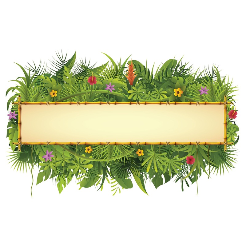 Jungle:  Flowers Dry Erase        –   Removable Wall   Adhesive Decal