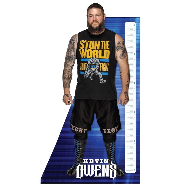 Kevin Owens – Growth Chart – Official WWE – Reusable Vinyl Wall Decal