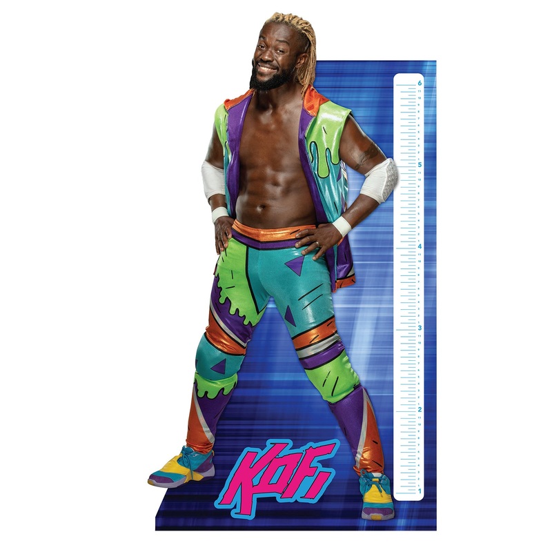 Kofi Kingston – Growth Chart – Official WWE – Reusable Vinyl Wall Decal