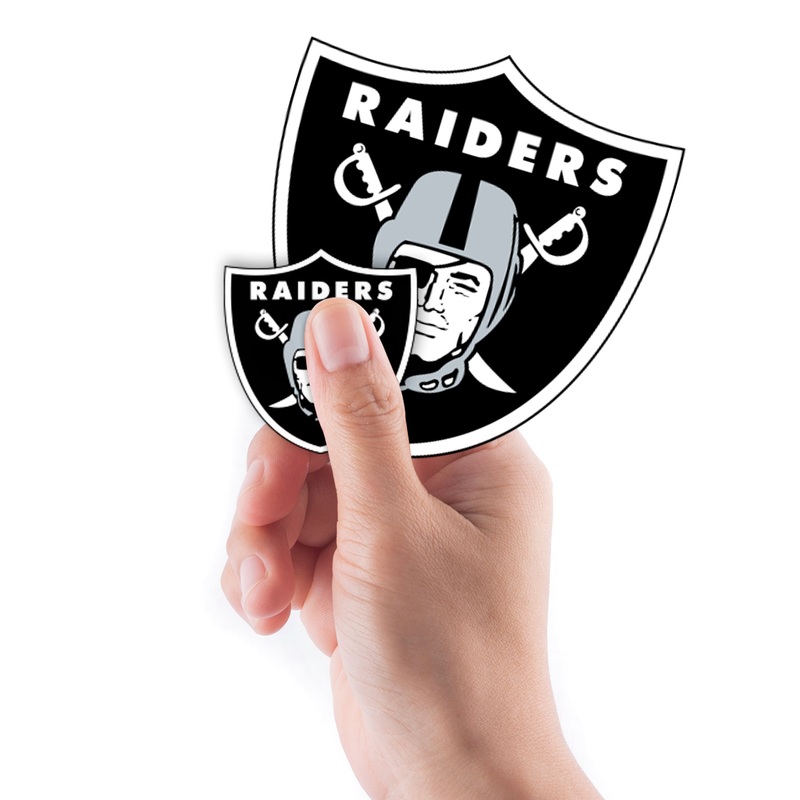 Las Vegas Raiders – 5 Logo Minis (Mixed Sizes) – Official NFL – Reusable Vinyl Decals