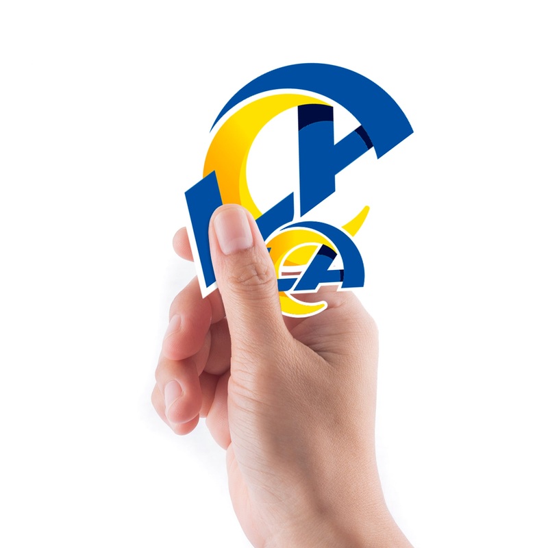Los Angeles Rams – 5 Logo Minis (Mixed Sizes) – Official NFL – Reusable Vinyl Decals