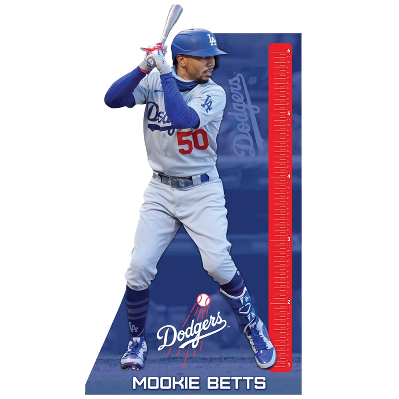 Mookie Betts – Growth Chart – Official MLB – Los Angeles Dodgers – Reusable Vinyl Wall Decal