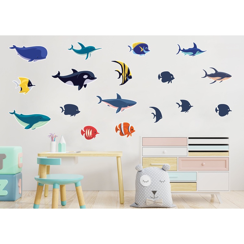 Nursery:  Aquatic Creatures Part 1 Collection        –   Removable Wall   Adhesive Decal
