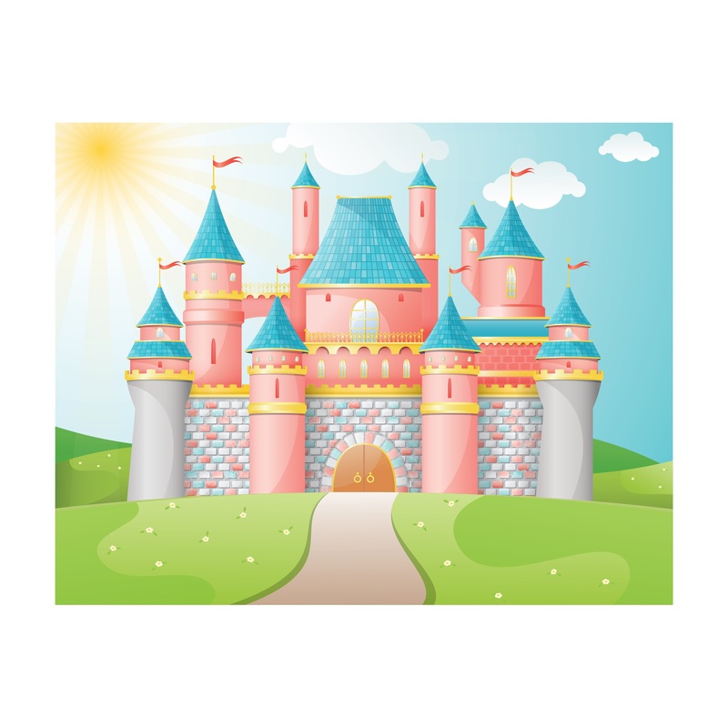 Nursery Princess:  Castle Part 2 Mural        –   Removable Wall   Adhesive Decal