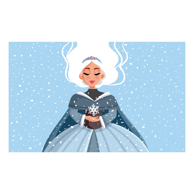 Nursery Princess:  It’s Snowing Mural        –   Removable Wall   Adhesive Decal