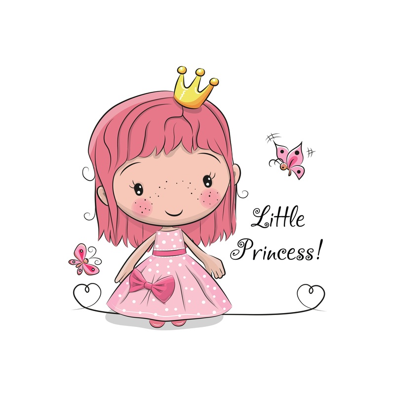 Nursery Princess:  Little Princess Mural        –   Removable Wall   Adhesive Decal
