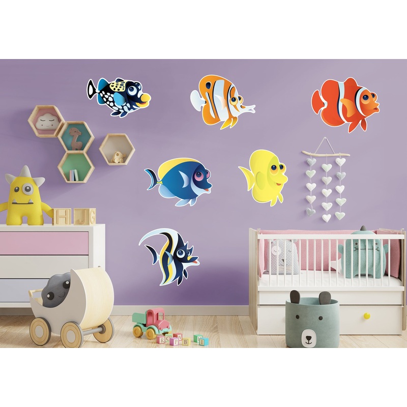 Nursery:  Six Friends Collection        –   Removable Wall   Adhesive Decal