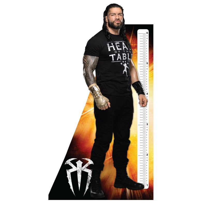 Roman Reigns – Growth Chart – Official WWE – Reusable Vinyl Wall Decal