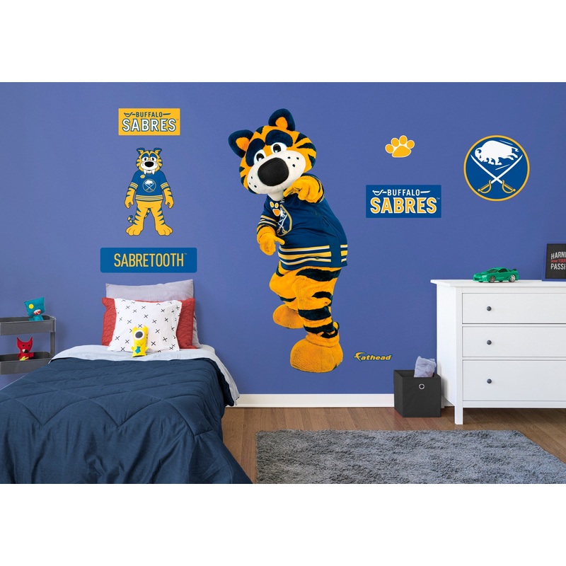 Sabretooth Mascot – RealBig Collection – Official NHL – Buffalo Sabres – Reusable Vinyl Wall Decals