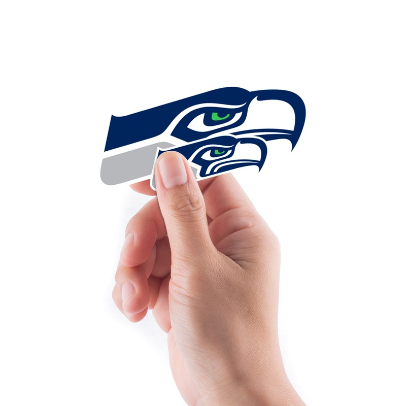 Seattle Seahawks – 5 Logo Minis (Mixed Sizes) – Official NFL – Reusable Vinyl Decals