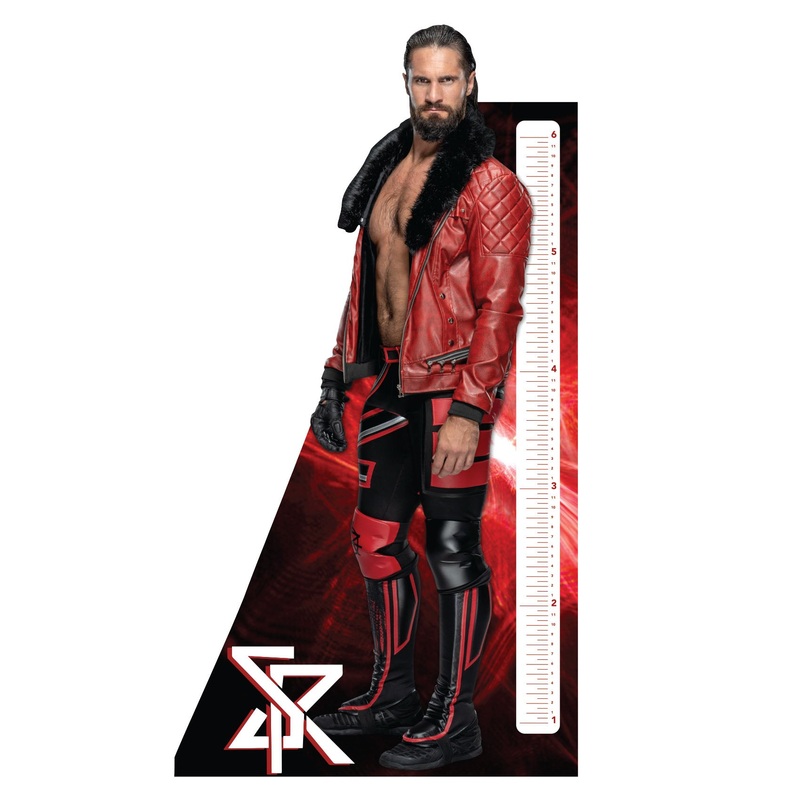 Seth Rollins – Growth Chart – Official WWE – Reusable Vinyl Wall Decal