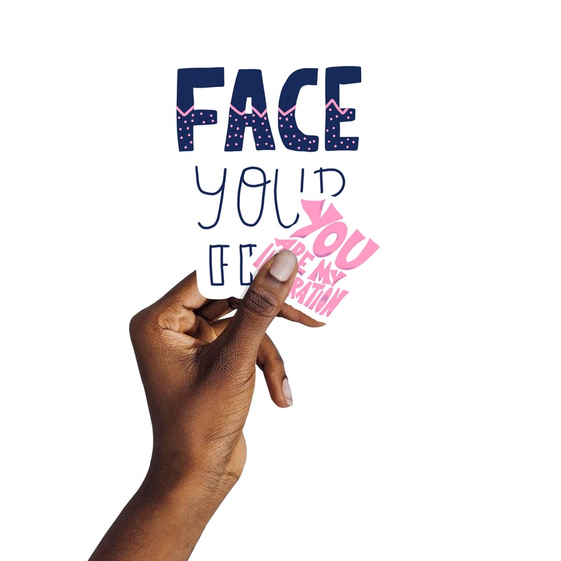 Sheet of 5 -Back to School:  Be Unique Minis        –   Removable    Adhesive Decal