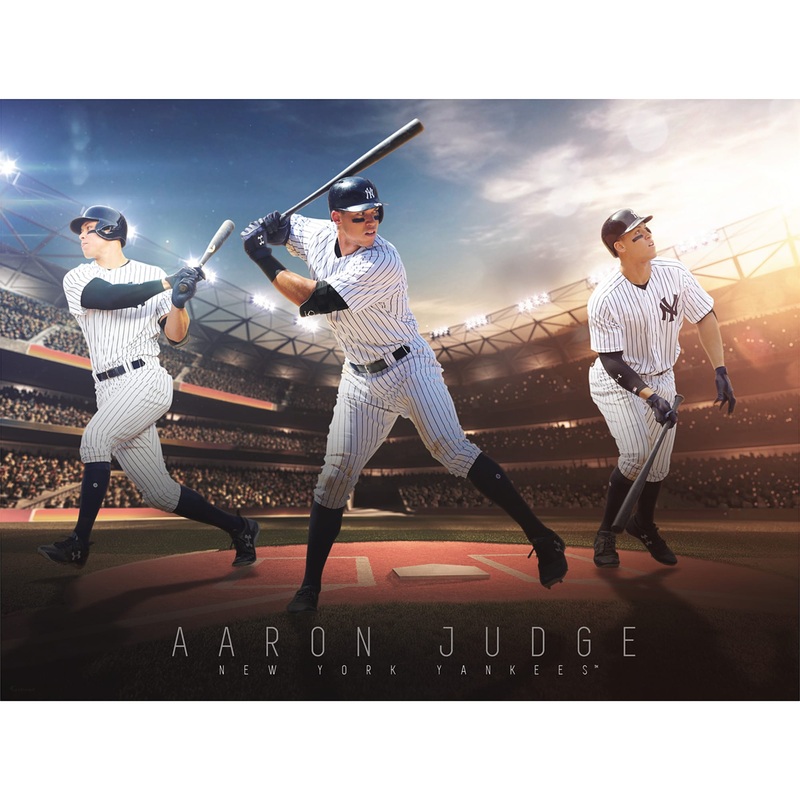 Aaron Judge – Montage Mural – Peel & Stick Poster – Official MLB – New York Yankees – Reusable Vinyl Wall Decal