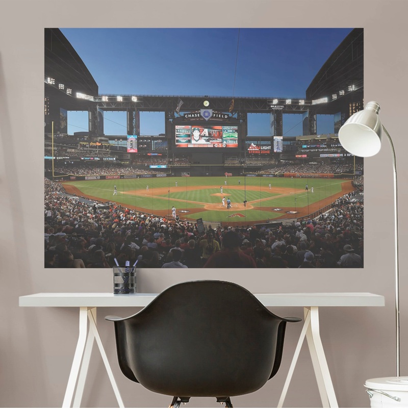 Behind Home Plate Mural – Peel & Stick Poster – Official MLB – Arizona Diamondbacks – Reusable Vinyl Wall Decal