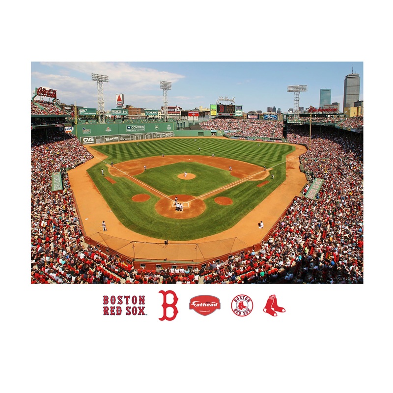 Behind Home Plate Mural – Peel & Stick Poster – Official MLB – Boston Red Sox – Reusable Vinyl Wall Decal