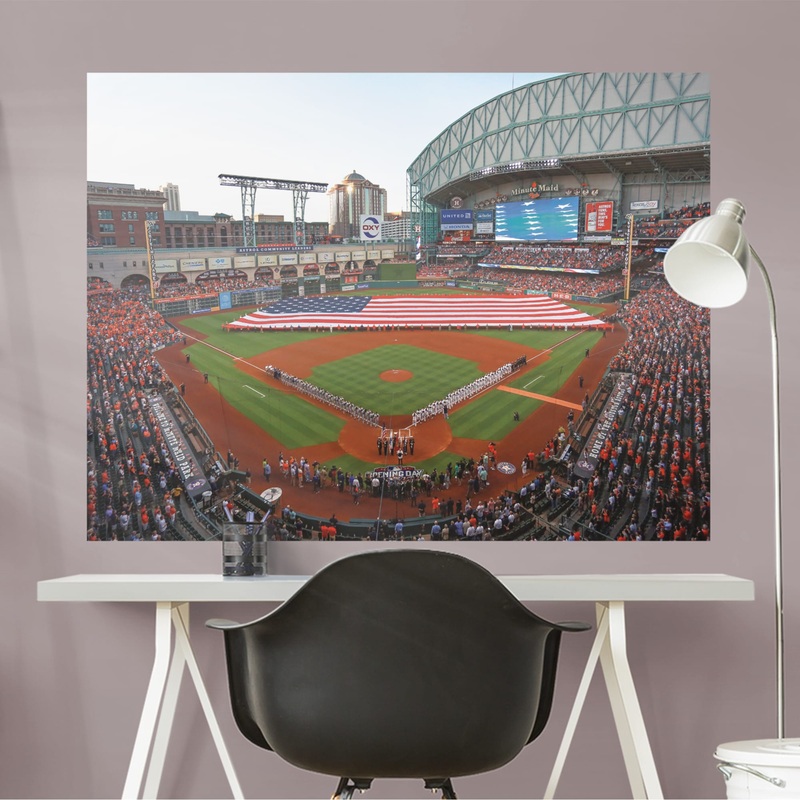 Behind Home Plate Mural – Peel & Stick Poster – Official MLB – Houston Astros – Reusable Vinyl Wall Decal