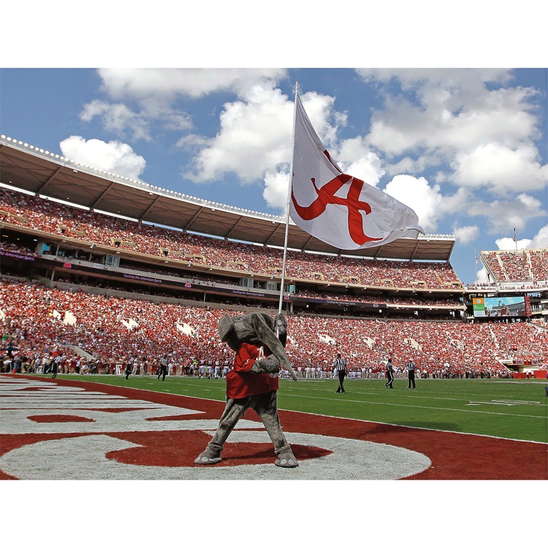 Big Al Flag Mural – Peel & Stick Poster – Official NCAA – Alabama Crimson Tide – Reusable Vinyl Wall Decal