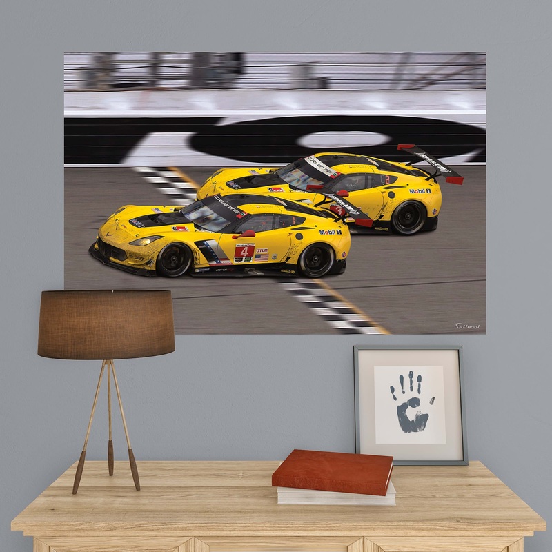 Chevrolet: Corvette Racing Finishi Line Mural        – Officially Licensed General Motors Removable Wall   Adhesive Decal