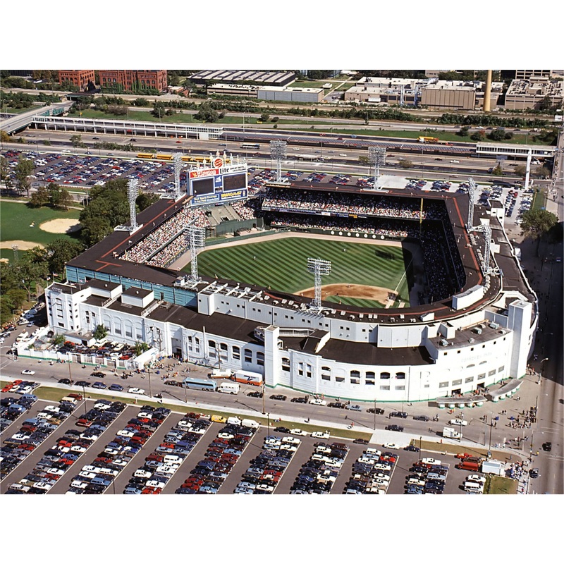 Comiskey Park Stadium Aerial – Peel & Stick Poster – Official MLB – Chicago White Sox – Reusable Vinyl Wall Decal