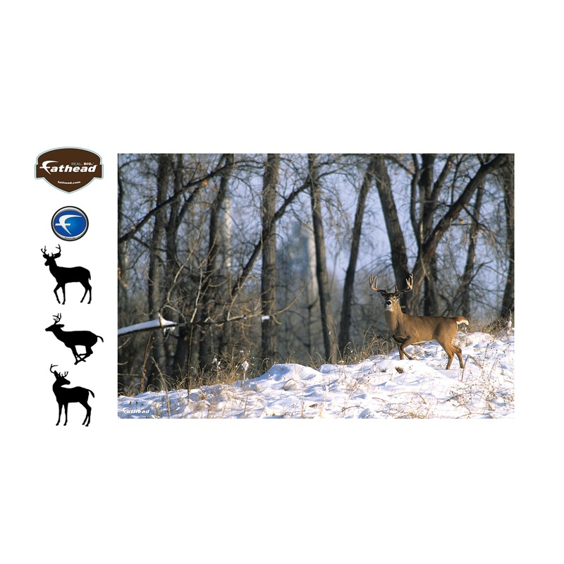 Deer In The Woods Mural        –   Removable Wall   Adhesive Decal