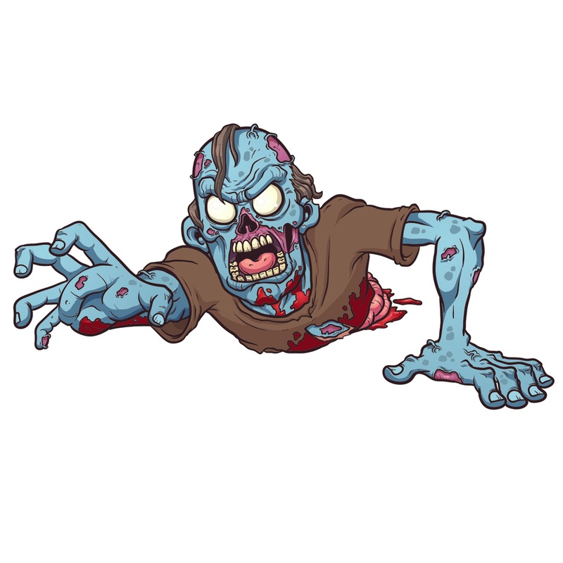 Halloween: Bloody Zombie Icon        –   Removable Wall   Adhesive Decal