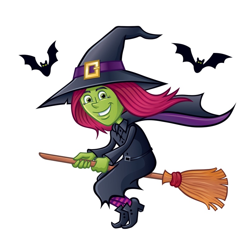 Halloween: Redhead Witch Icon        –   Removable Wall   Adhesive Decal
