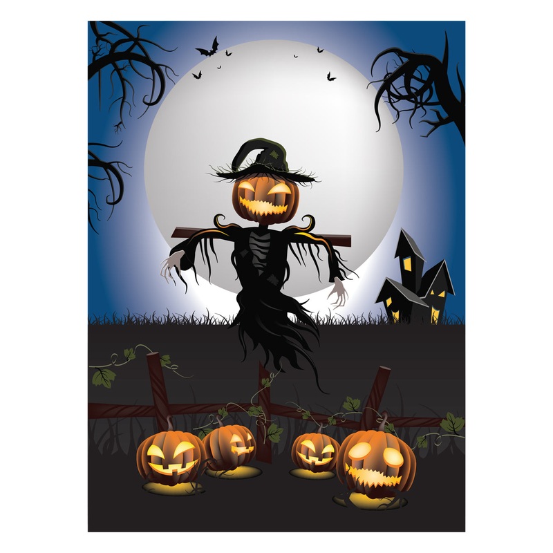 Halloween: Scarecrow Mural        –   Removable Wall   Adhesive Decal