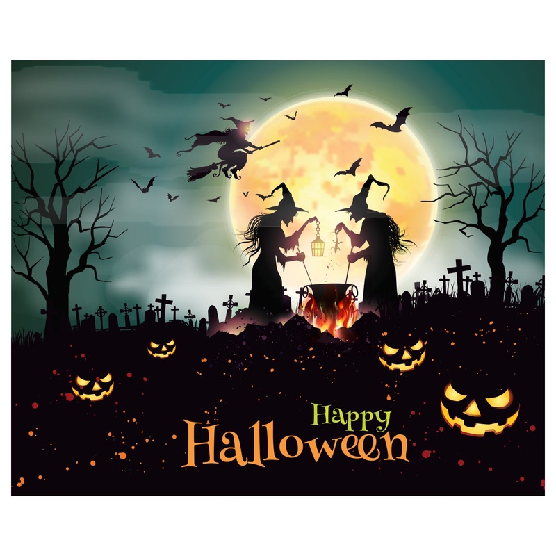 Halloween:  Three Witches Mural        –   Removable Wall   Adhesive Decal