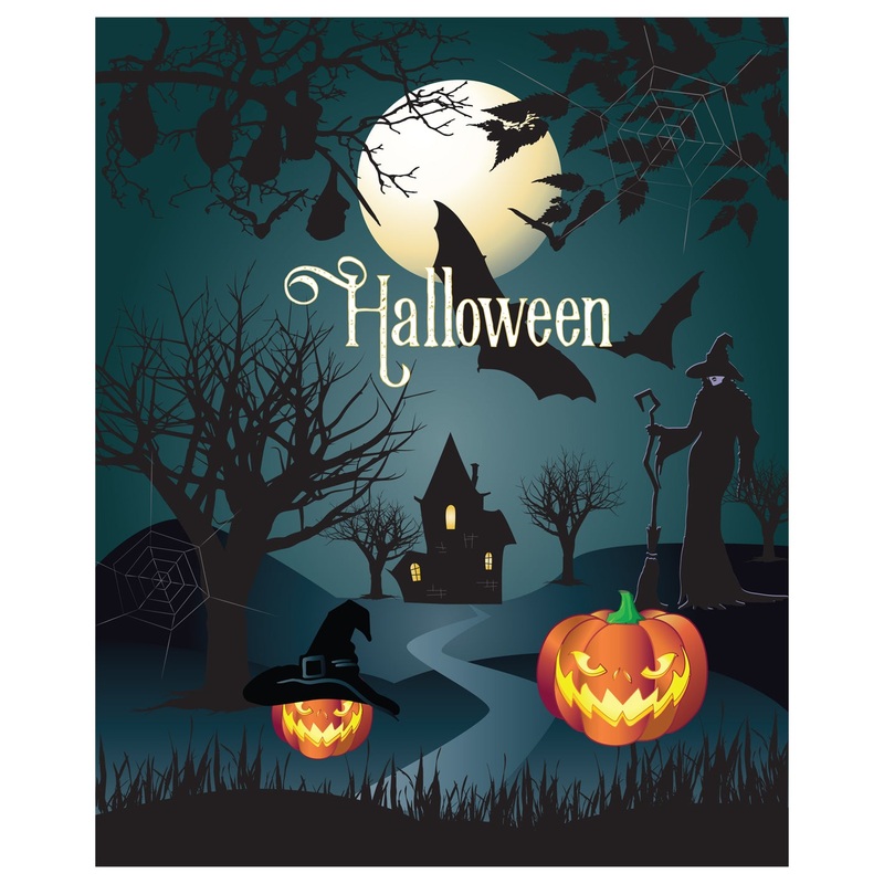 Halloween:  Witch’S House Mural        –   Removable Wall   Adhesive Decal