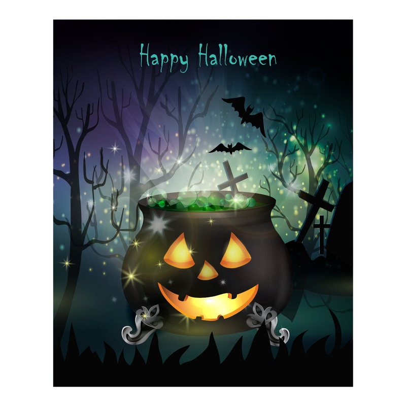 Halloween:  Witch’S Pot Mural        –   Removable Wall   Adhesive Decal