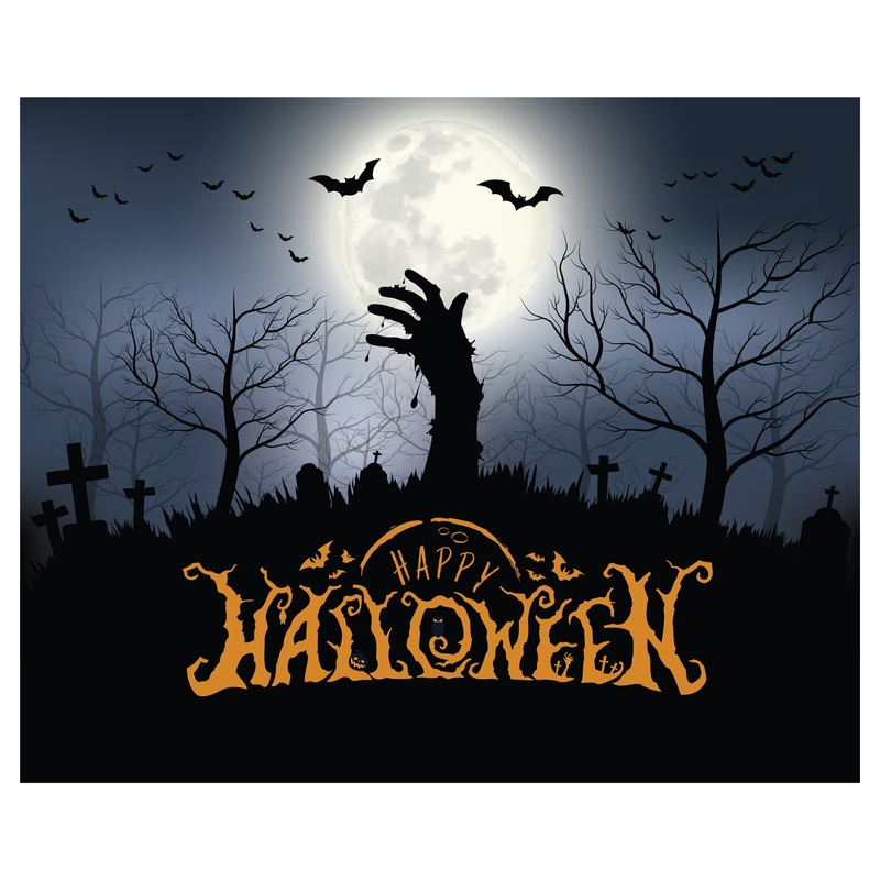 Halloween:  Zombie Hand Mural        –   Removable Wall   Adhesive Decal