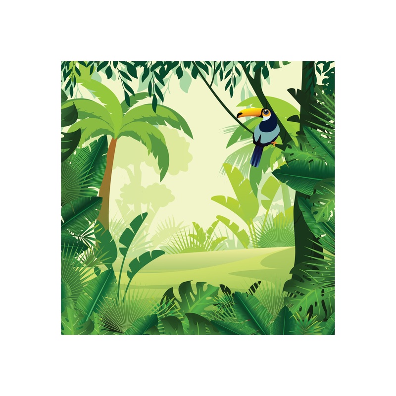 Jungle:  Alone Mural        –   Removable Wall   Adhesive Decal