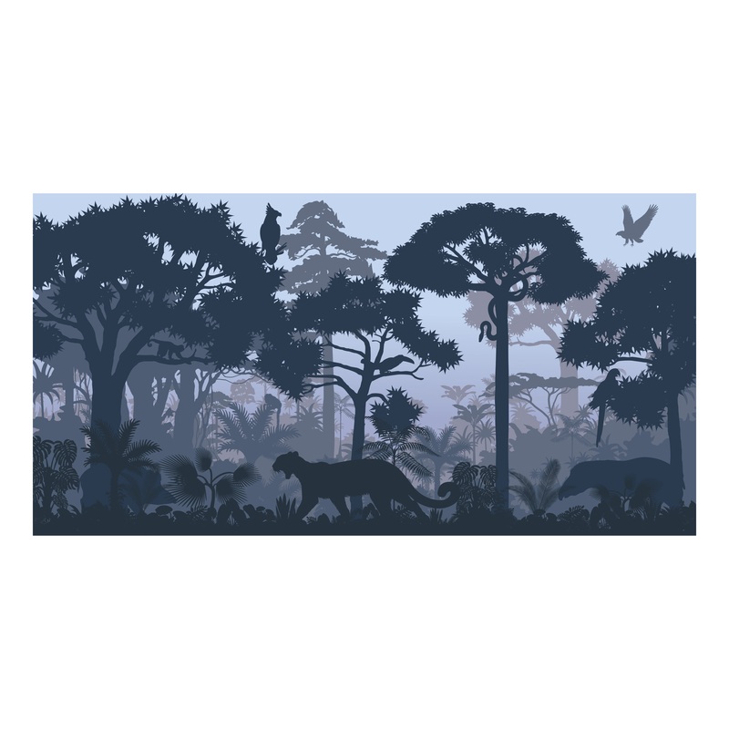 Jungle:  Foggy Mural        –   Removable Wall   Adhesive Decal