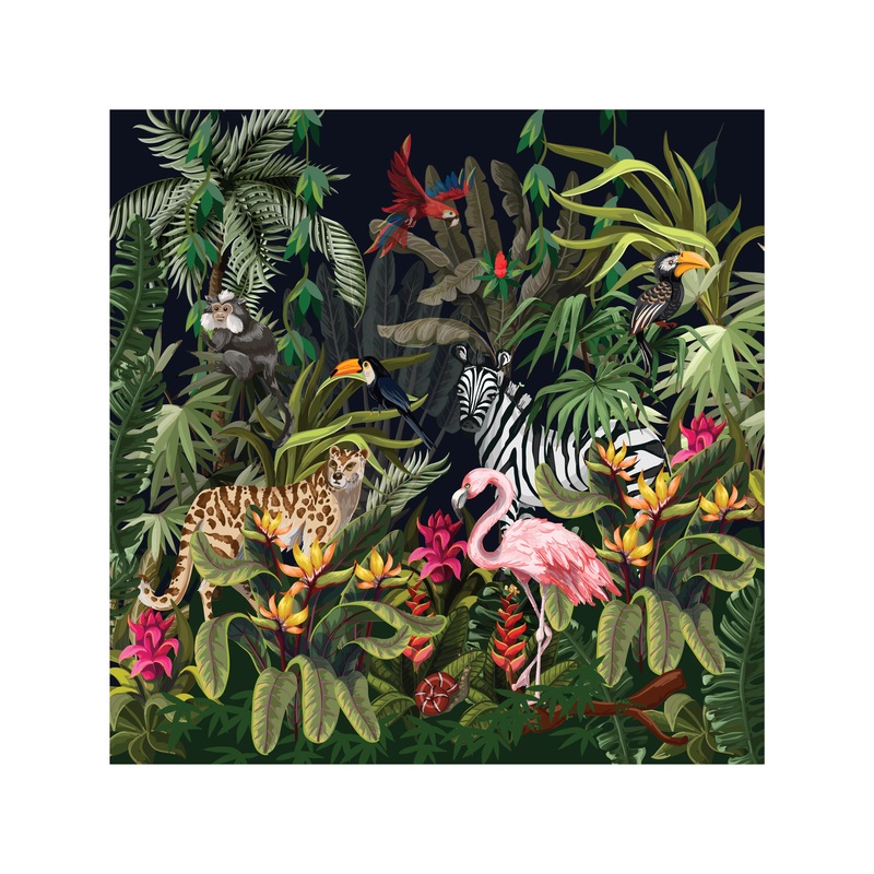 Jungle:  Jungle Beauty Mural        –   Removable Wall   Adhesive Decal