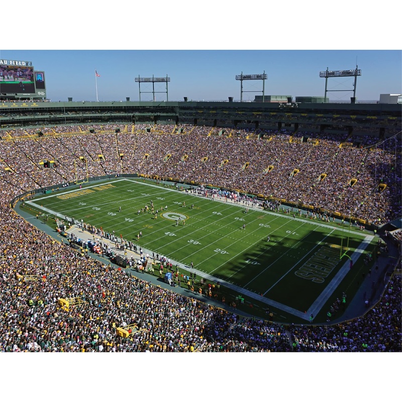 Lambeau Field Corner View – Peel & Stick Poster – Official NFL – Green Bay Packers – Reusable Vinyl Wall Decal