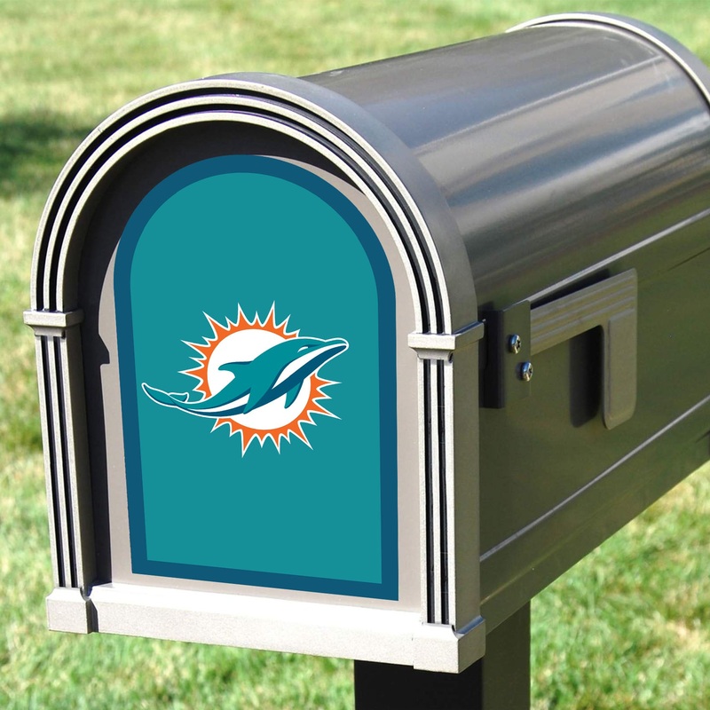 Miami Dolphins – Mailbox Logo – Outdoor Wall Decal – Official NFL – Scratch Resistant Alumigraphics Smooth