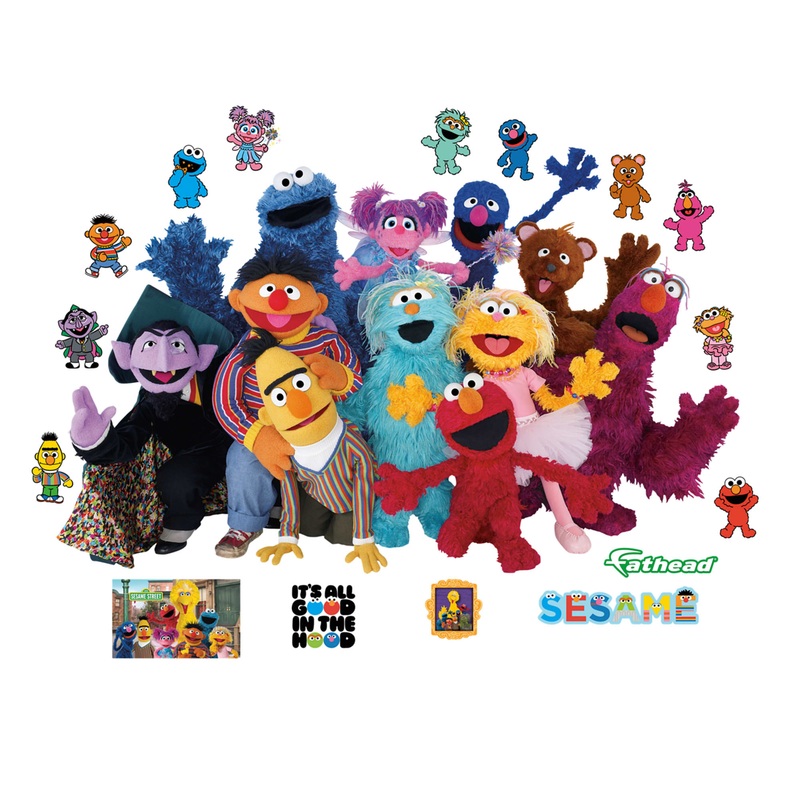 Sesame Street Characters – Peel & Stick Poster Collection – Official Sesame Street – Reusable Vinyl Wall Decals