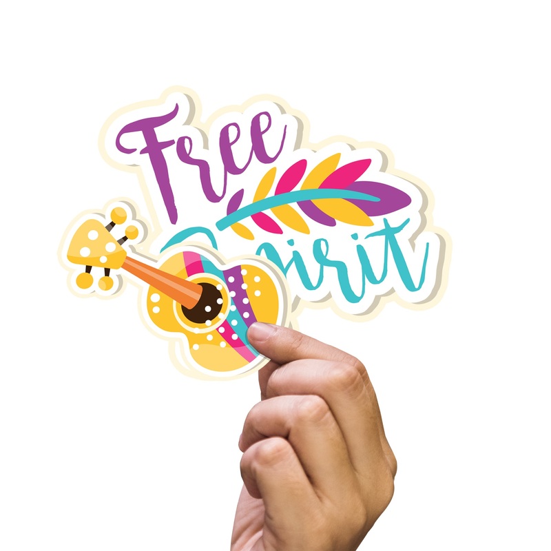 Sheet of 5 -Back to School:  Free Spirit Minis        –   Removable    Adhesive Decal