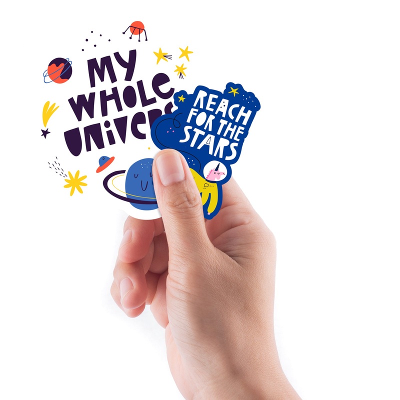 Sheet of 5 -Back to School:  Little Explorer Minis        –   Removable    Adhesive Decal