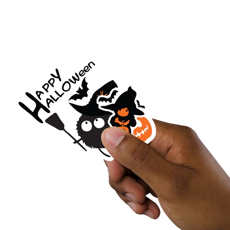 Sheet of 5 -Halloween:  Boo Minis        –   Removable    Adhesive Decal
